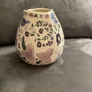 Floral Ceramic Vase - Multicolor (Like New)
